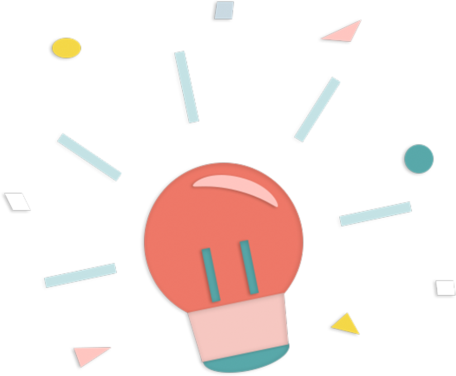 Illustration of a light bulb representing the creative technology